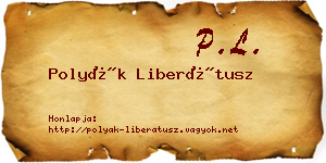 Polyák Liberátusz névjegykártya